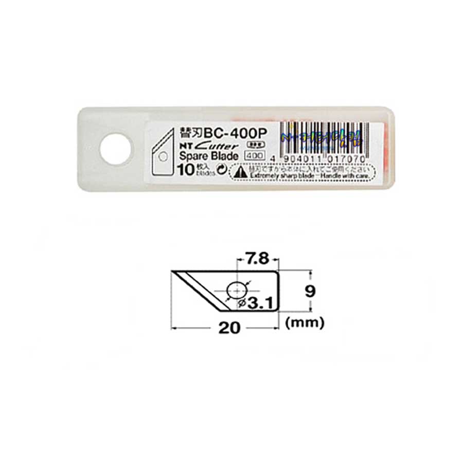 تیغ کاتر ان تی مدل BC-400 P 1 بسته 10 عددی