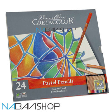 مداد پاستل کرتاکالر 24 رنگ مدل پاستل مدادی کد 47024 جعبه فلزی