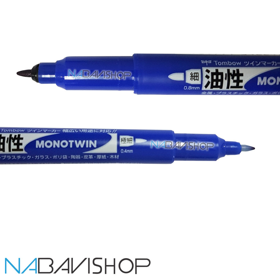 ماژیک قلمی دو سر مشکی روغنی تومبو مدل ME 33 بسته 3 عددی