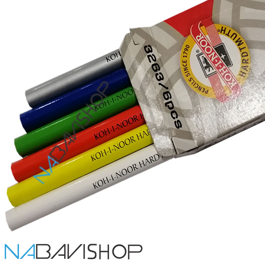 مداد رنگی صنعتی کوه نور مدل 3263 بسته 6 عددی