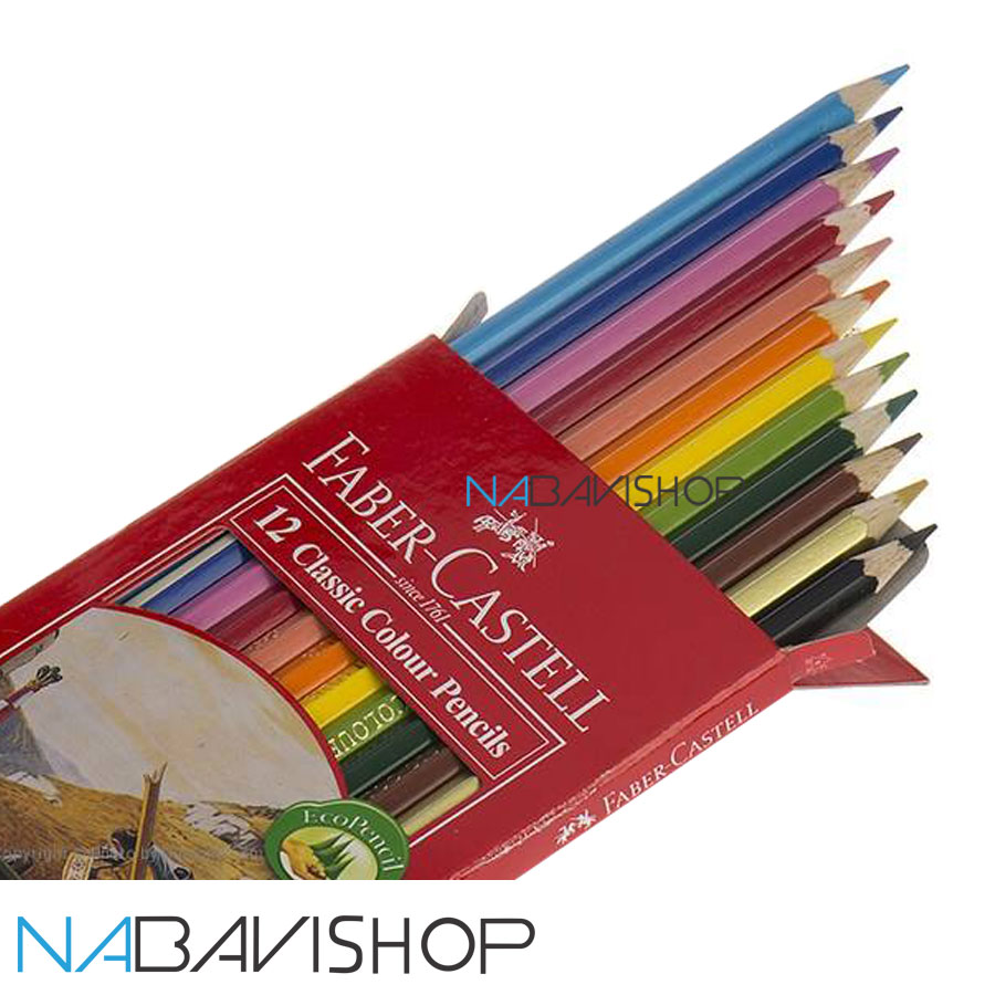 مداد رنگی 12 رنگ فابرکاستل مدل classic12p