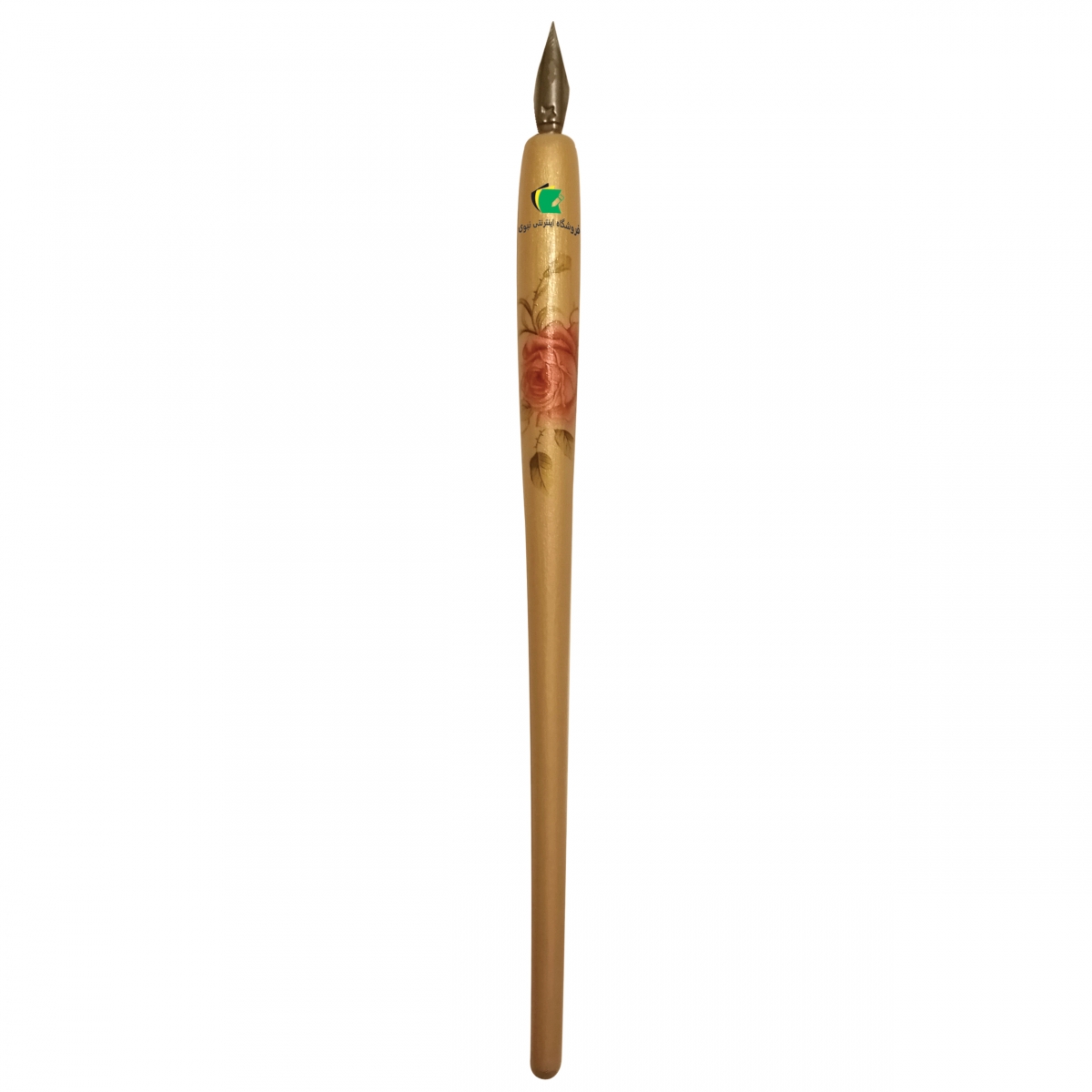  قلم فلزی ایرانی مدل چوبی طرح گل رز