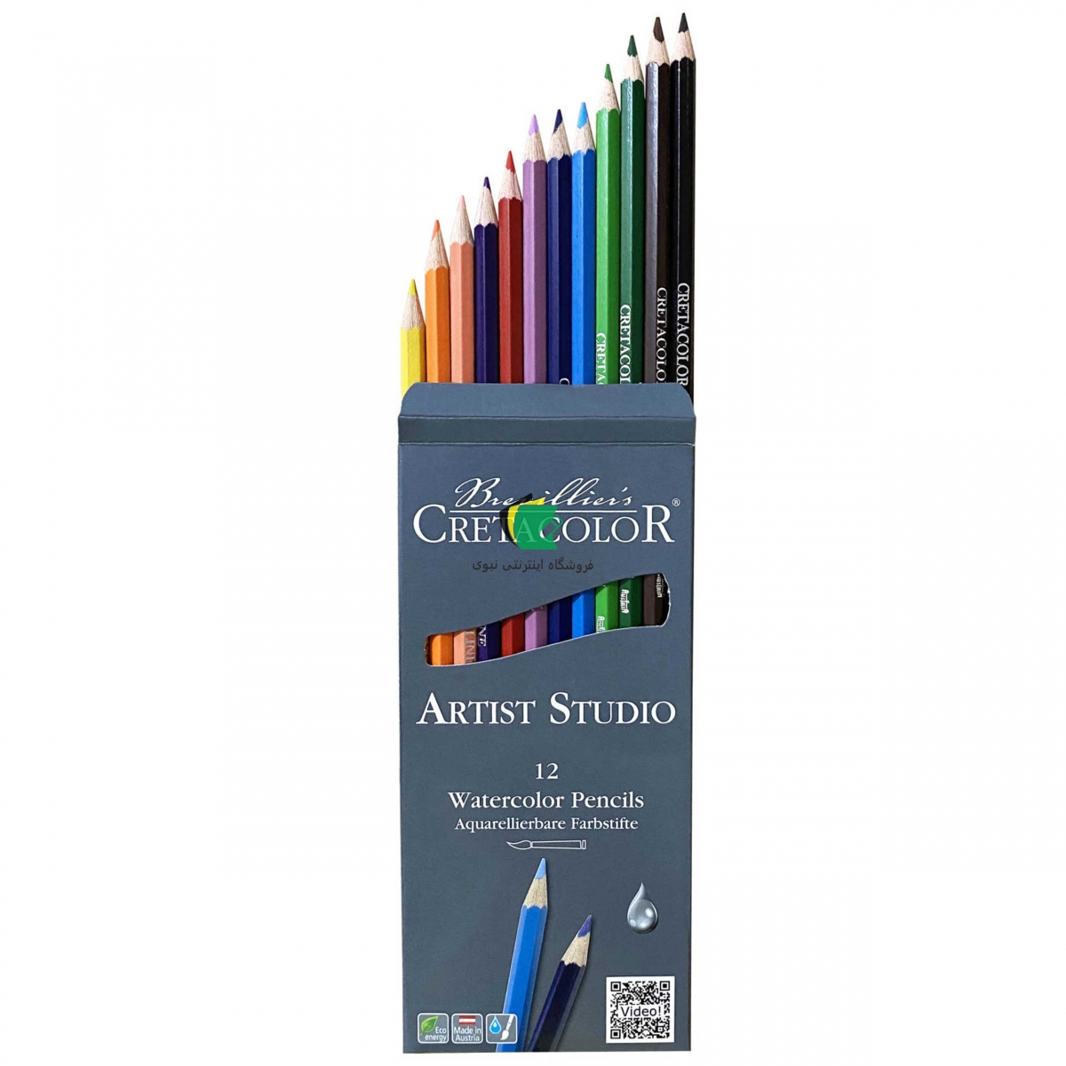 مداد آبرنگی 12 رنگ کرتاکالر مدل 28112 بدون مواد سمی