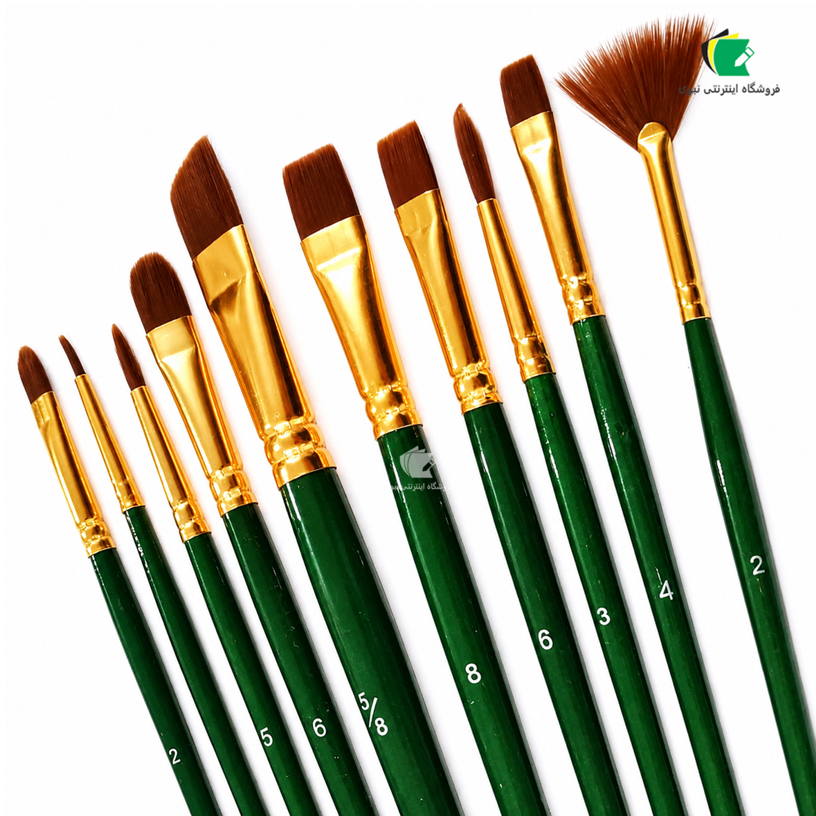 ست قلمو میکس پارس آرت کد 848796 مجموعه 10 عددی